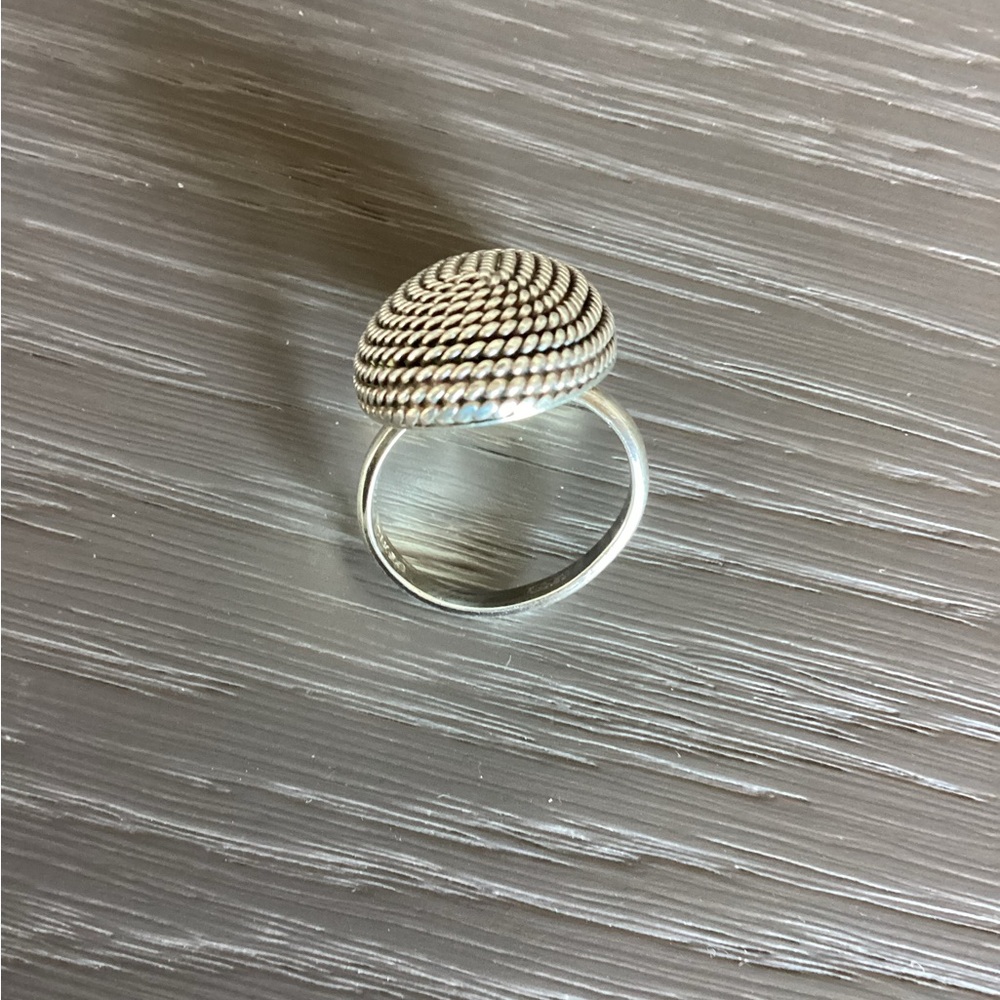 Textured Silver Ring - image 7